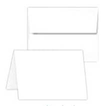 Plain white note card